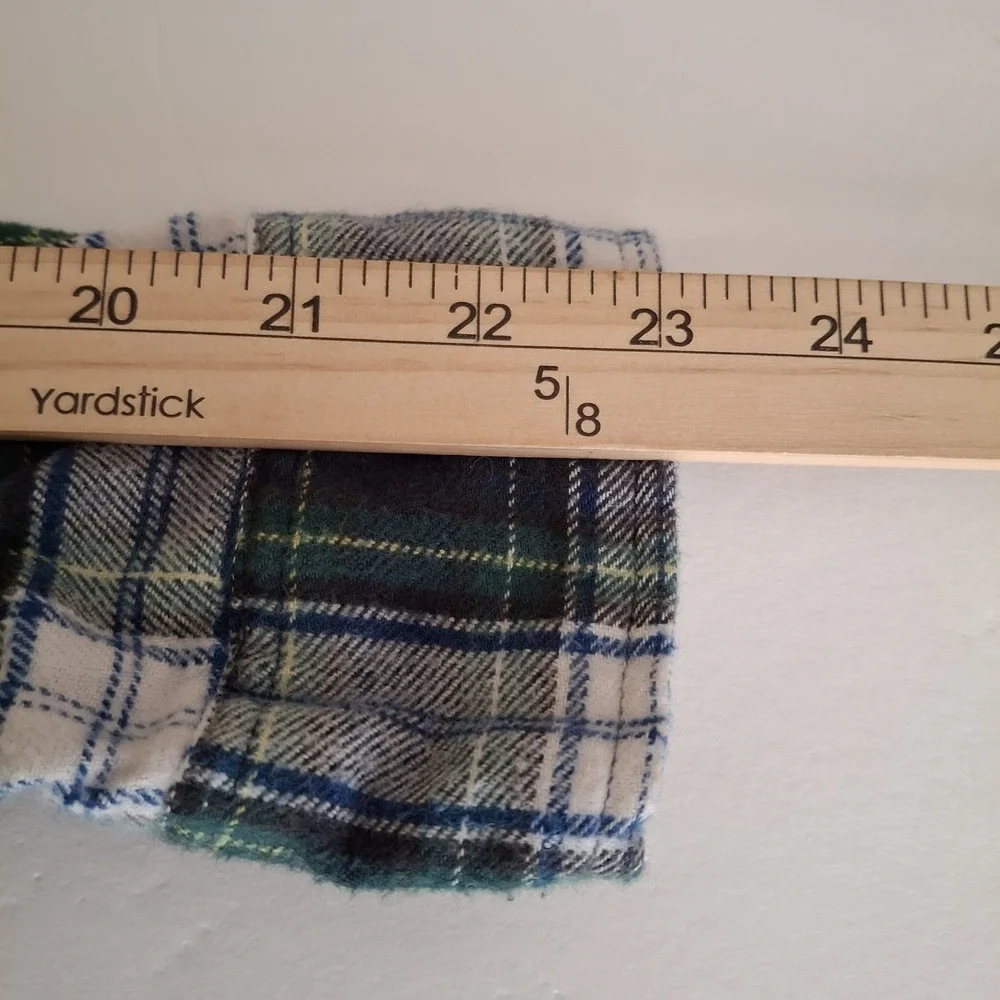 American Eagle Flannel Men's Medium Shirt Blue Green Plaid Tartan Outdoors‎ - Picture 13 of 13